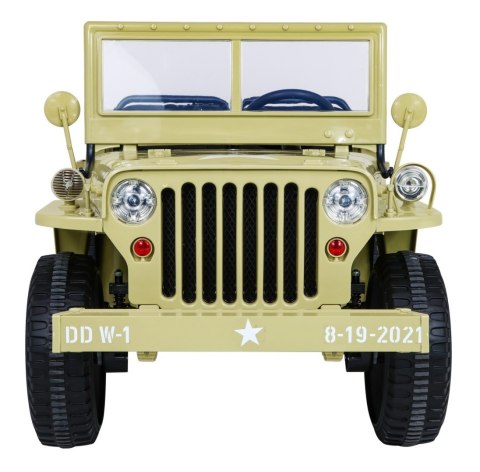 Autko Wojskowe Retro Strong dla 3 dzieci Matcha