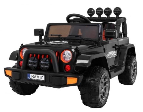 Auto Terenowe Full Time 4WD dla dzieci Czarny + Napęd 4x4 + Pilot