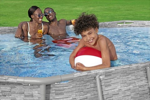Basen stelażowy Power Steel Swim Vista z oknem 427x250x100 14x8FT BESTWAY 7w1