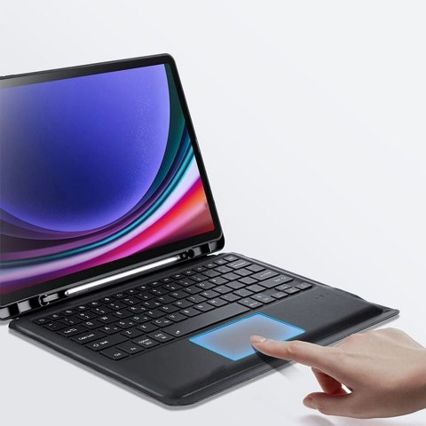 DUX DUCIS etui DK składane z klawiaturą bezprzewodową do SAMSUNG Tab S10 Plus/S9 Plus/S9 FE Plus czarne