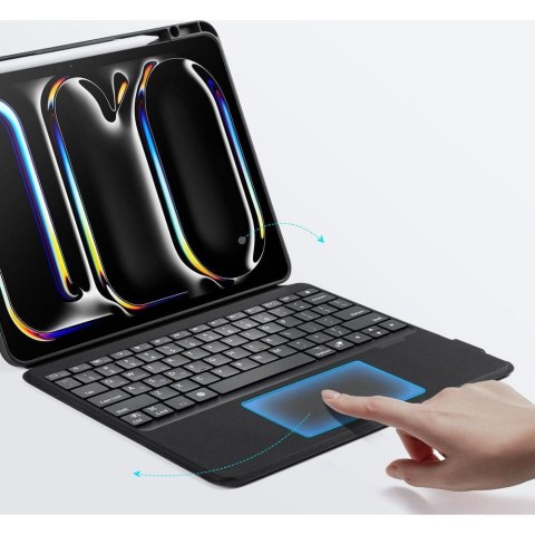 DUX DUCIS etui DK składane z klawiaturą bezprzewodową do iPad Pro 13 (2024) czarne
