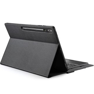 DUX DUCIS etui DK składane z podświetlaną klawiaturą bezprzewodową do SAMSUNG Tab S10 Ultra/S9 Ultra/S8 Ultra czarne