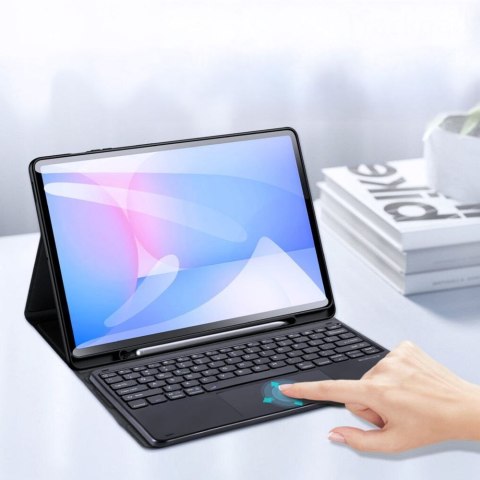 DUX DUCIS etui TK składane z klawiaturą bezprzewodową do SAMSUNG Tab S10 FE Plus czarne