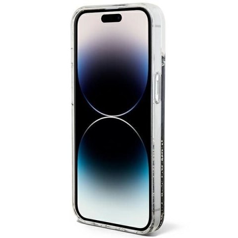 GUESS futerał do IPHONE 13 / 14 / 15 GUHCP14SLCSGSGK (Liquid Glitter Marble) czarny