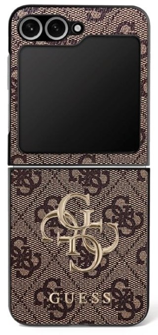 GUESS futerał do SAMSUNG Z FLIP7 GUHCZF74GMGBR (PU Leather 4G Metal Logo) brązowy