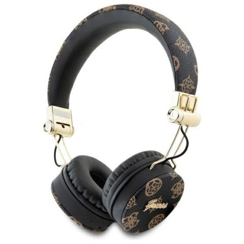 GUESS słuchawki bezprzewodowe bluetooth nagłowne ENC GUBH70EPOSMK (PU 4G Peony Script Round Shape) czarne