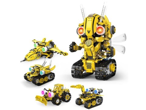 Klocki Techniczne Robots Pro 5w1 Zestaw Pilot + światło LED 673ele RC0743