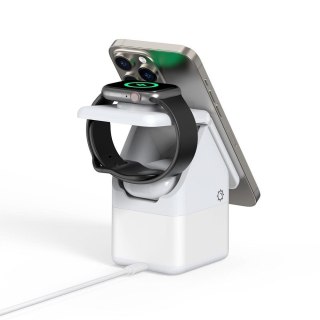 Ładowarka indukcyjna Duzzona W20 4w1 zgodna z MagSafe 15W z lampką biała