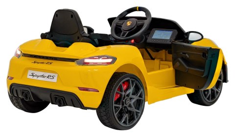 Pojazd Porsche Spyder RS 718 Żółty MP4