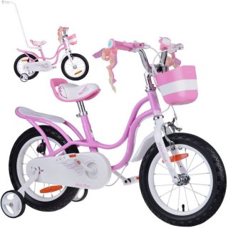 RoyalBaby Rower dziecięcy 14" Little Swan Koszyk + kółka boczne RB14-18