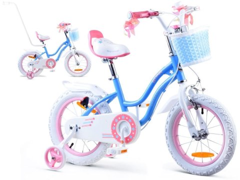 RoyalBaby Rower dziecięcy 14" STAR GIRL Koszyk + boczne kółka RB14G-1