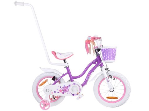 RoyalBaby Rower dziecięcy 14" STAR GIRL Koszyk, koła boczne, pchacz RB14G-1