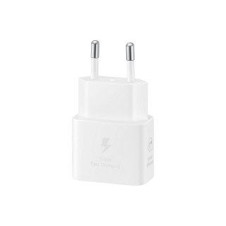 SAMSUNG oryginalna ładowarka sieciowa Typ C + kabel Typ C do Typ C PD 3A 25W GaN EP-T2510XWEGEU biała blister