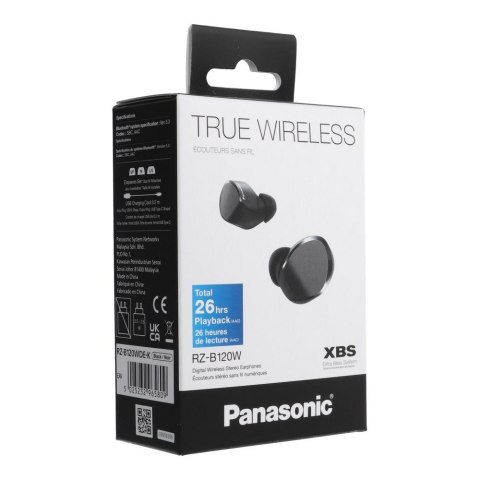 Słuchawki bezprzewodowe TWS (eXtra Bass System) PANASONIC RZ-B120WDE-K czarne
