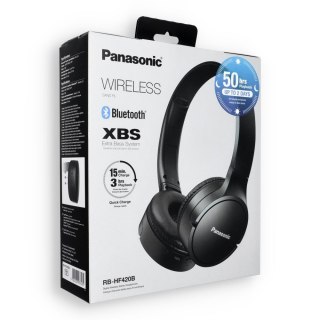 Słuchawki bezprzewodowe nagłowne PANASONIC RB-HF420BE XBS (Extra Bass System) czarne