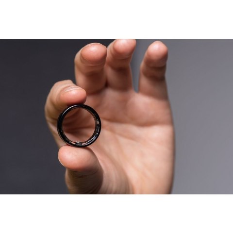 Smart Ring R11M- inteligentny pierścień ze stali ze stacją ładującą rozmiar 8 (18,1mm) czarny