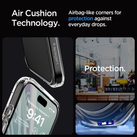 SPIGEN futerał ULTRA HYBRID do IPHONE 15 Pro frost clear