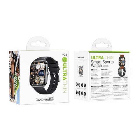 Smartwatch Hoco 1,96" AMOLED IP67 z funkcją rozmowy Y28 czarny