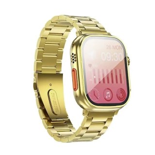 Smartwatch Hoco 1,96" TFT z funkcją rozmowy Y12 Ultra titanium złoty [EOL]