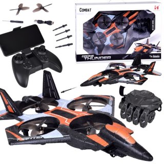 Strzelający DRON Combat - zdalne sterowanie rękawicą i pilotem RC0750