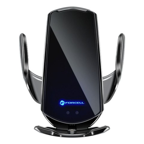 Uchwyt na telefon do samochodu indukcyjny automatyczny Forcell F-Grip HS1 Qi 15W do szyby / kratki czarny