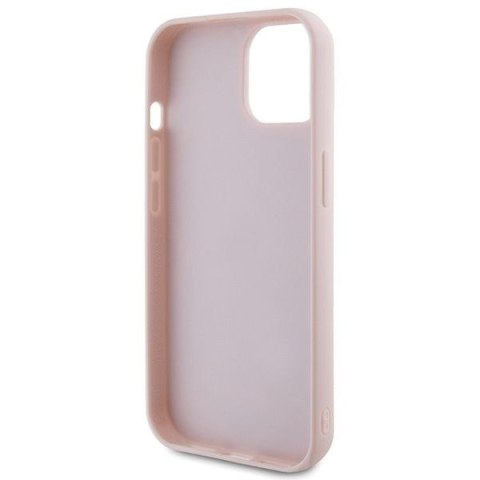 GUESS futerał do IPHONE 13 / 14 / 15 GUHCP15SPSQSQSP (Quilted Metal Logo) różowy