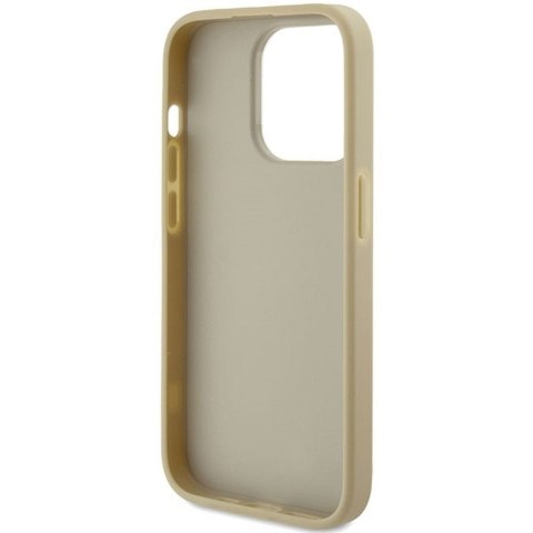 GUESS futerał do IPHONE 15 Pro GUHCP15LHG4SGD (Fixed Glitter Big 4G) złoty