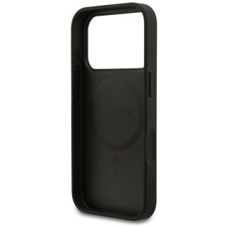 GUESS futerał do IPHONE 17 Pro kompatybilny z MagSafe GUHMP17LG4GFRK (PU 4G Ring Classic Logo) czarny