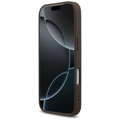 GUESS futerał do IPHONE 17 Pro kompatybilny z MagSafe GUHMP17LP4RPSW (4G Printed Stripes) brązowy