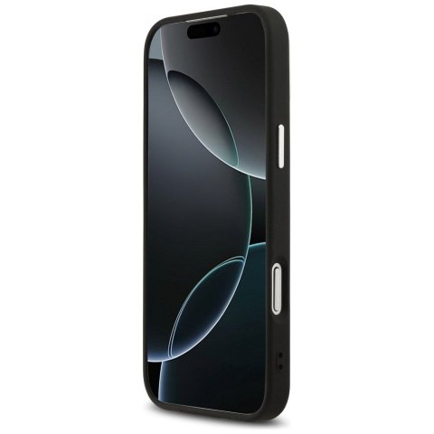 GUESS futerał do IPHONE 17 Pro kompatybilny z MagSafe GUHMP17LPSDTSCMK (PU W/ Triangle Logo) czarny