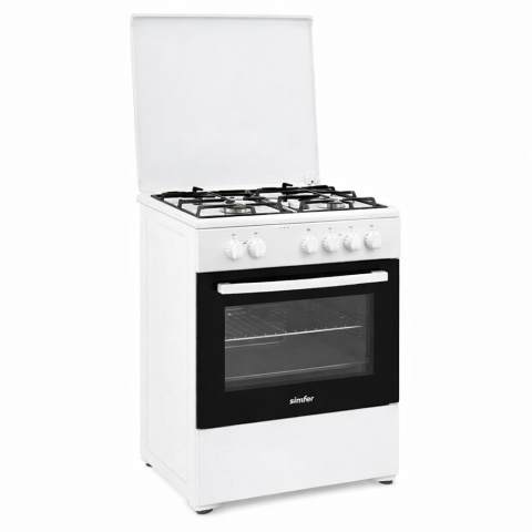 Simfer Kuchenka Gazowa 5405SERBB Wolnostojąca 50 cm biała