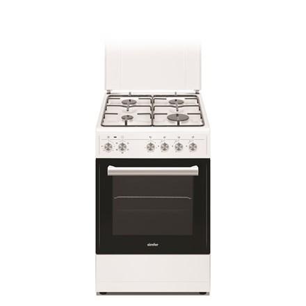 Simfer Kuchenka Gazowa 5405SERBB Wolnostojąca 50 cm biała