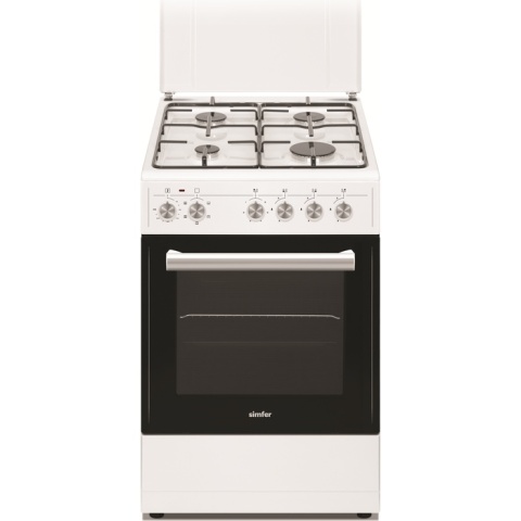 Simfer Kuchenka Gazowa 5405SERBB Wolnostojąca 50 cm biała
