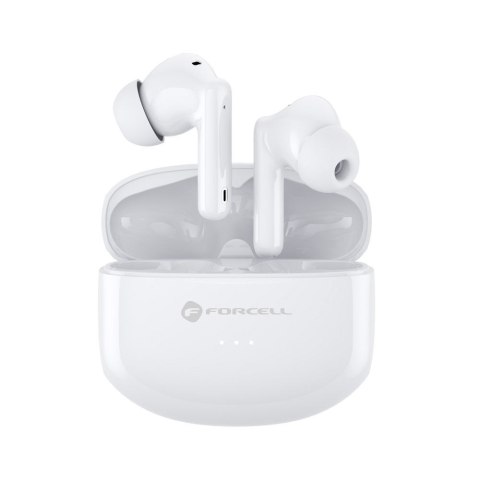 Słuchawki bezprzewodowe douszne Forcell F-Audio TWS Clear Sound białe