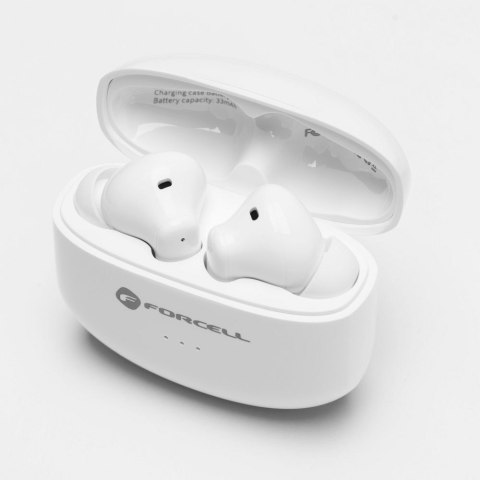 Słuchawki bezprzewodowe douszne Forcell F-Audio TWS Clear Sound białe
