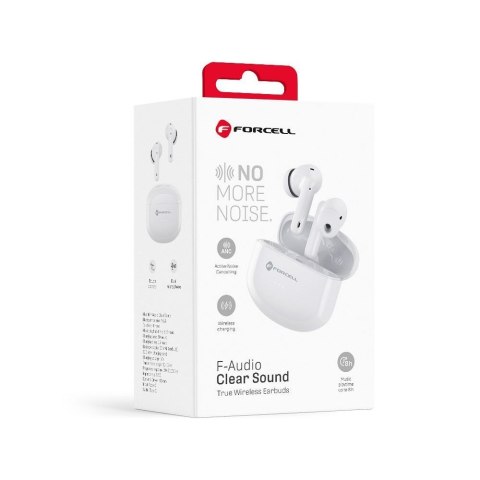 Słuchawki bezprzewodowe douszne Forcell F-Audio TWS Clear Sound białe