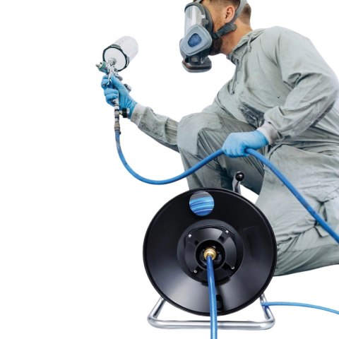 Wąż Pneumatyczny Zwijany 20m 15bar 1/4" Kompresor Zwijacz bębnowy PVC