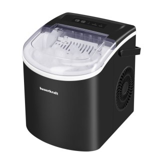Automatyczna cicha wydajna kostkarka do lodu Bauerkraft prosta obsługa 12kg/24h czarny