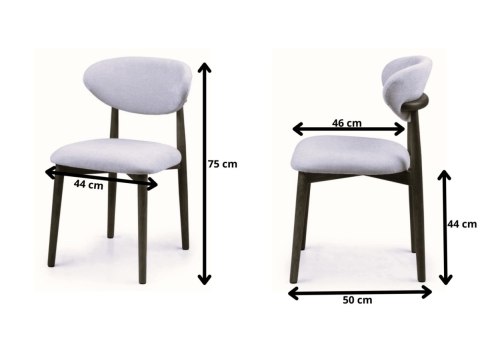 Krzesło tapicerowane LUCCA BEIGE FABRIC OUTLET