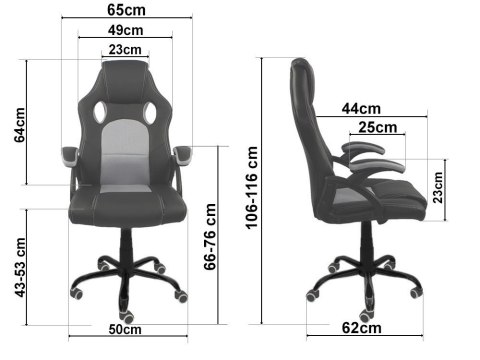 Fotel obrotowy do biurka CARRERA M BLACK FABRIC