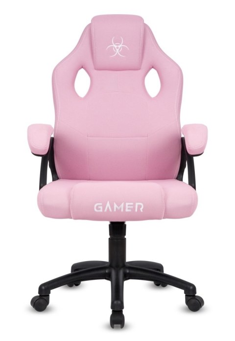 Fotel obrotowy do biurka CARRERA M FULL PINK FABRIC OUTLET