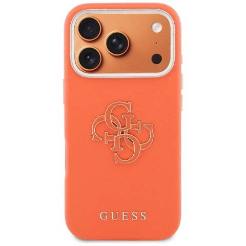 GUESS futerał do IPHONE 17 Pro Max GUHCP17X5PS4RGGO (PU FW Resin Logo) pomarańczowy