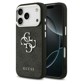 GUESS futerał do IPHONE 17 Pro Max GUHCP17XP4G4SMCK (PU W/ Big 4G Classic Logo) srebrno czarny