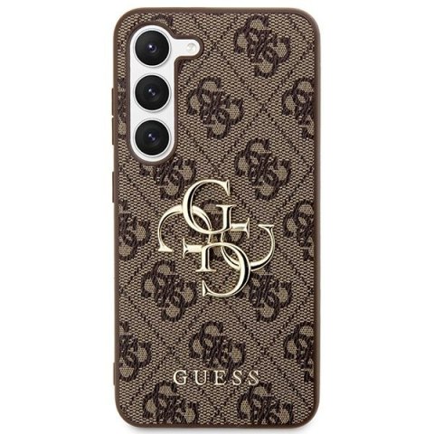 GUESS futerał do SAMSUNG S24 GUHCS24S4GMGBR (Leather 4G Metal Logo) brązowy