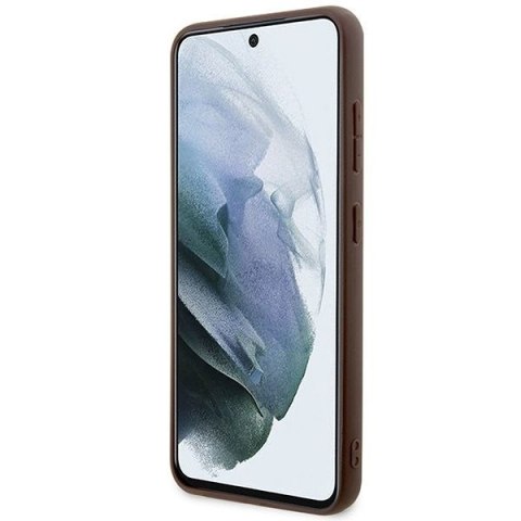 GUESS futerał do SAMSUNG S24 GUHCS24S4GMGBR (Leather 4G Metal Logo) brązowy