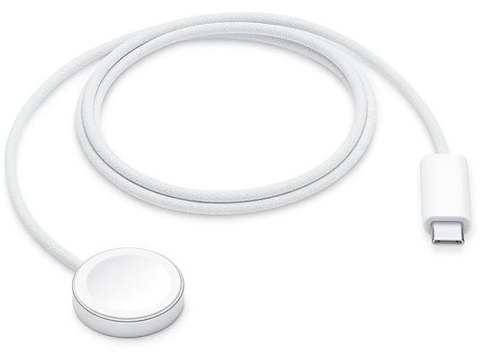 Oryginalny kabel do szybkiego ładowania indukcyjnego Apple Watch USB C 7,5W 1m MT0H3ZM/A biały bulk