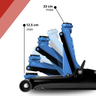 Podnośnik Hydrauliczny Samochodowy 2T Nożycowy 12.5 - 33 cm Niskoprofilowy