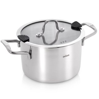 Garnek Stalowy z Pokrywką 2,3 L Venice Odcedzanie Indukcja 18 cm