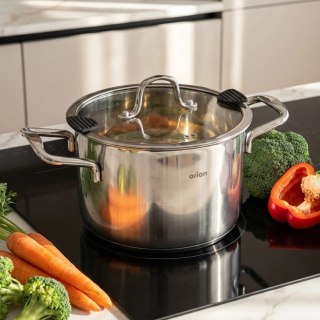 Garnek Stalowy z Pokrywką 2,3 L Venice Odcedzanie Indukcja 18 cm