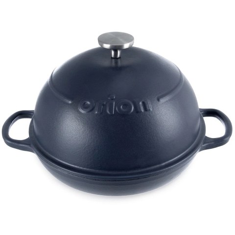 Gęsiarka Żeliwna z Pokrywką 2w1 Granatowa Litina Smalt 1,6 L ORION